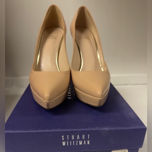 Stuart Weitzman Shoes - Rare! Stuart Weitzman Nude Platform Pointy Stilettos. Women’s Size 6.5